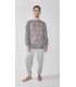 Pijama Hombre Interlock "You Can Witall" color gris de Diassi – Pijama de invierno para hombre