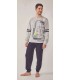 Pijama Hombre Interlock "Nyc Original" Diassi – Manga Larga y Tejido Afelpado para Otoño-Invierno