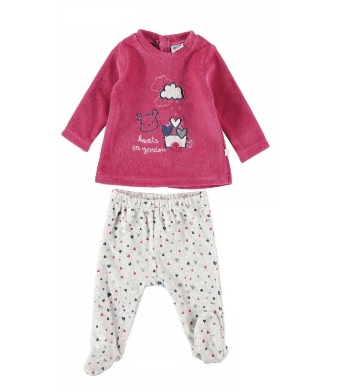 Conjunto Niña Polaina Tundosado "Hearts In Garden"