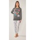 Pijama Mujer Interlock Perchado "The Night"