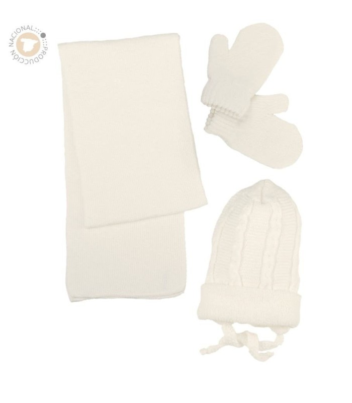 Conjunto Bufanda, Gorro y Manoplas Bebé 20147