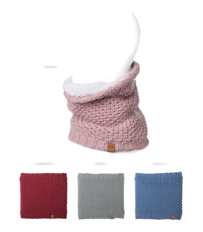 Cuello Infantil Punto con Forro de Pelo