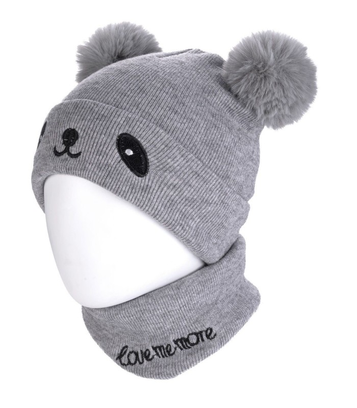 Conjunto Gorro y Cuello Bebé "Osito"