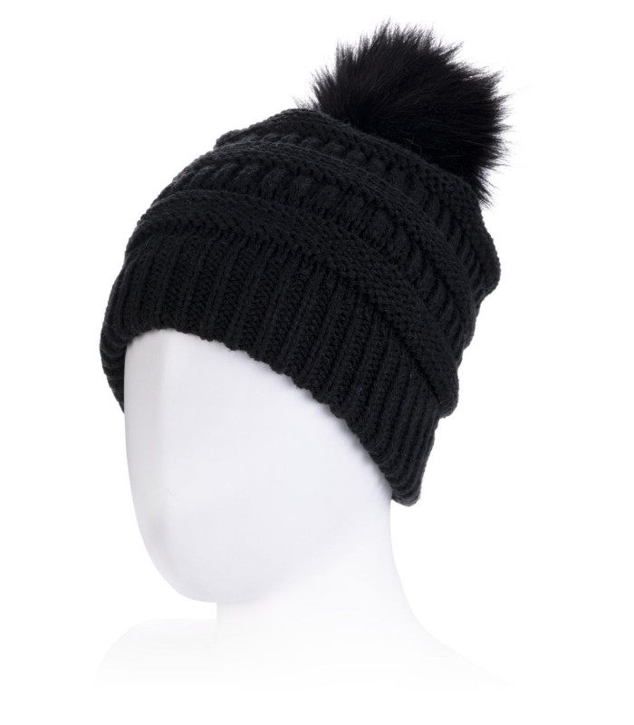 Gorro Unisex Pompon Negro 9153