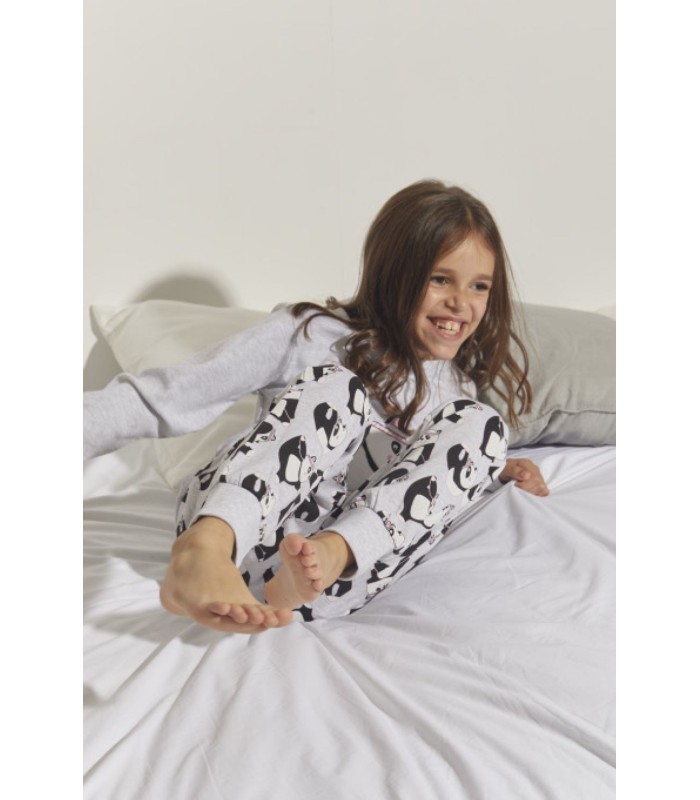 Pijama Niña Manga Larga "Panda Yoga"