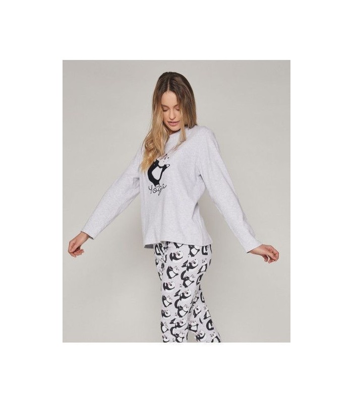 Pijama Mujer Manga Larga "Panda Yoga"