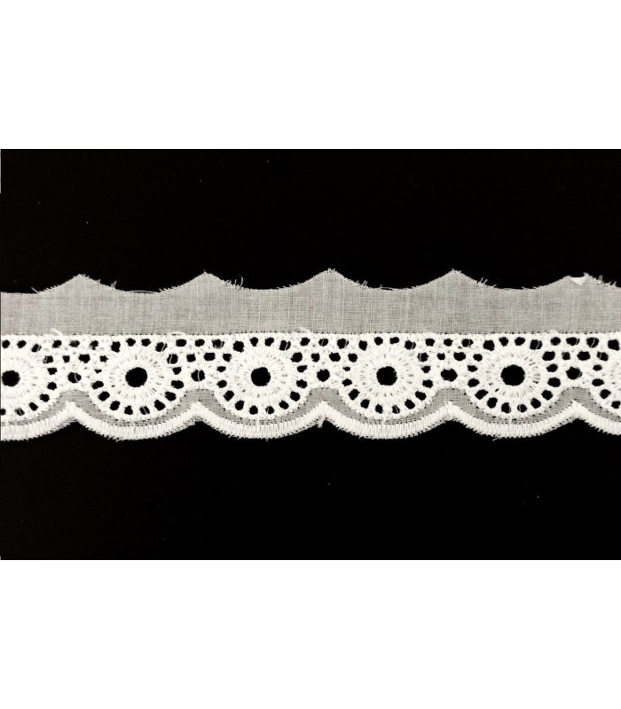 Tira Bordada Blanca 2,5 Cm