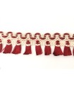 Fleco Rayón 4.5 Cm Granate/Beig