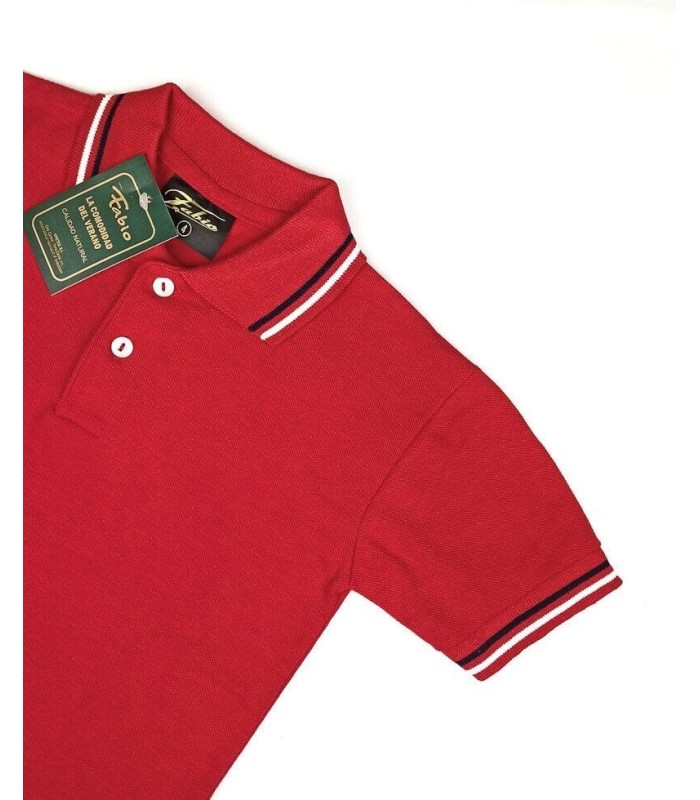 Polo Niño Manga Corta con Ribete Fabio