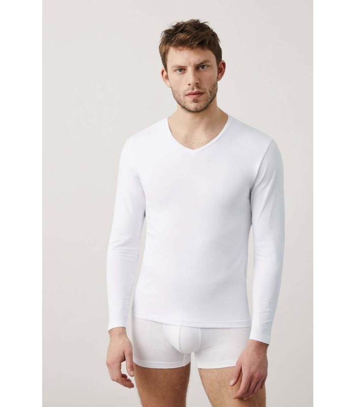 Camiseta Interior Manga Larga Cuello Pico Ysabel Mora 20101