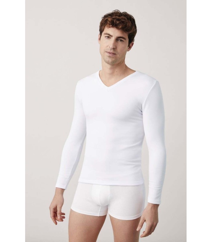 Camiseta Interior Térmica Cuello Pico Manga Larga 70101