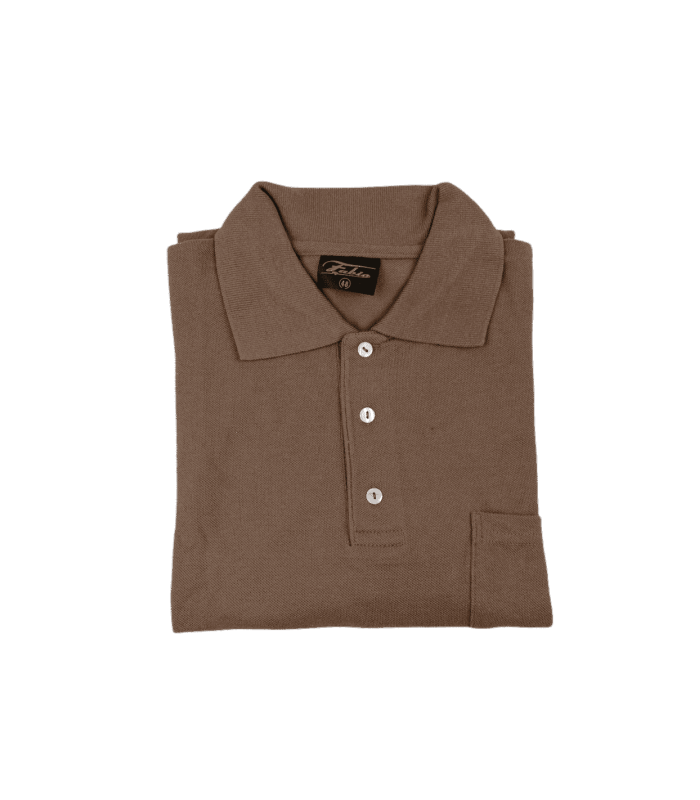 Polo Hombre Manga Larga Marrón 9109 Fabio