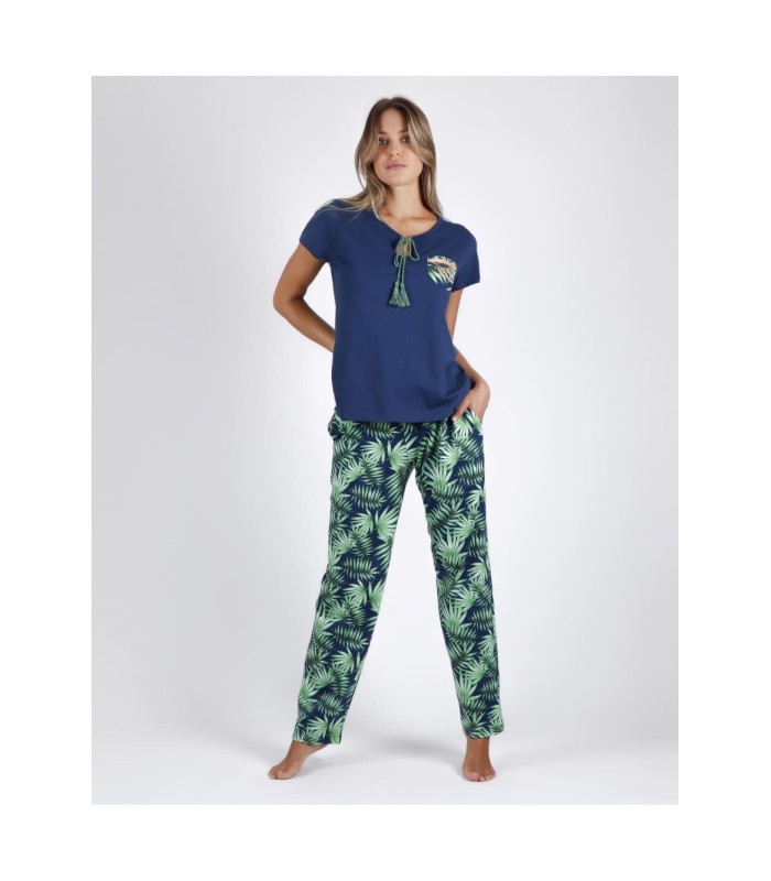 Pijama Manga Corta Tropical para Mujer