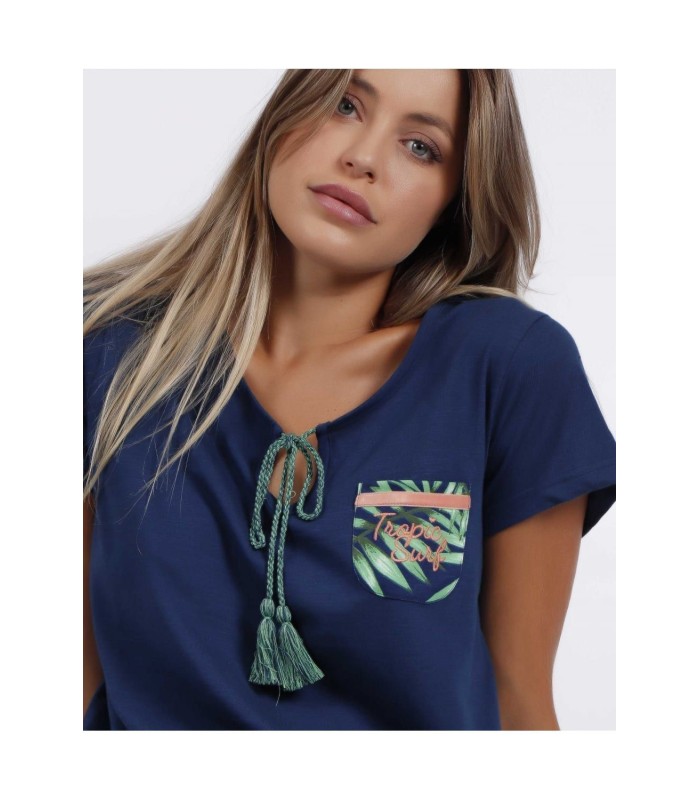 Pijama Manga Corta Tropical para Mujer