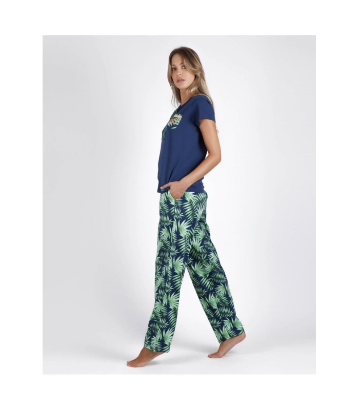 Pijama Manga Corta Tropical para Mujer