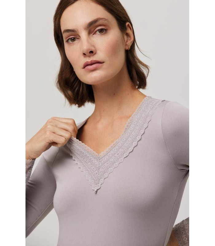 Camiseta Mujer Térmica Manga Larga Cuello Pico 70012 Ysabel Mora