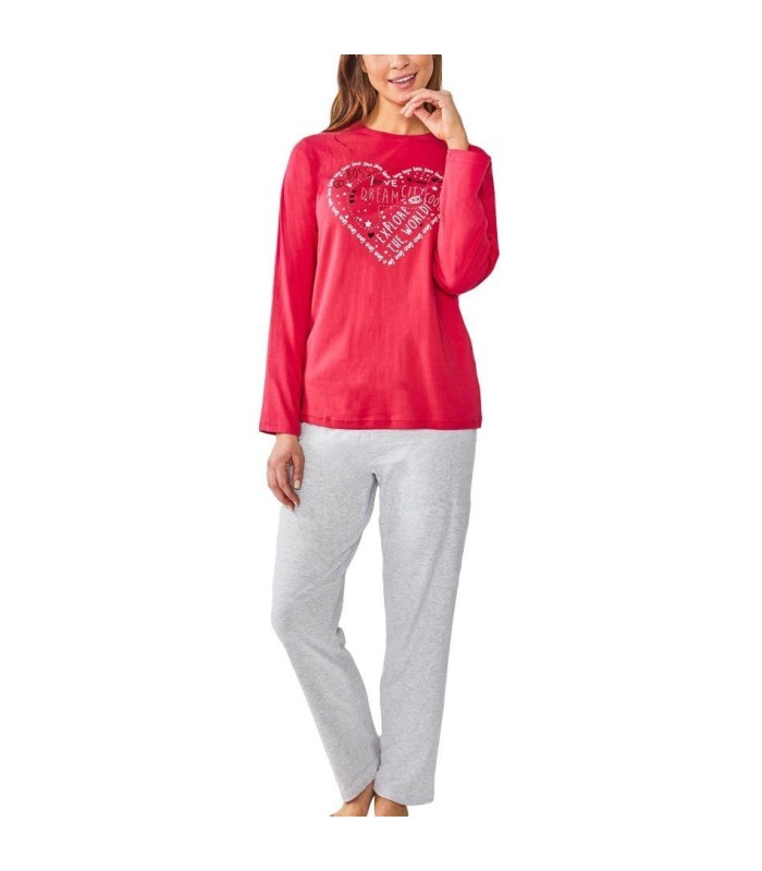 Pijama Mujer Manga Larga Algodón