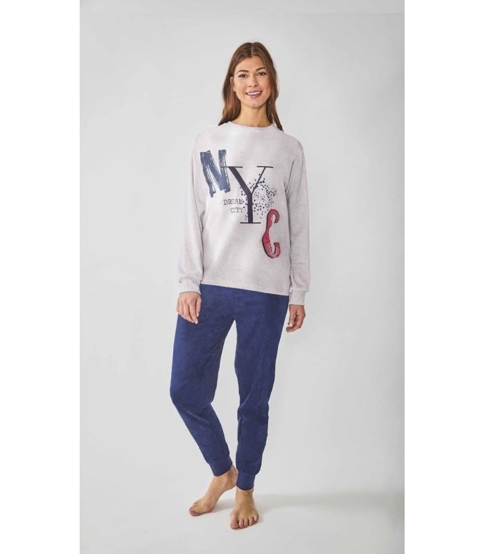 Pijama Mujer Manga Larga Algodón