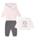 Conjunto Niña 3 Piezas Rosa y Gris
