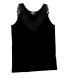 Camiseta Mujer Tirantes Cuello Pico Guipur 43468 - Negro