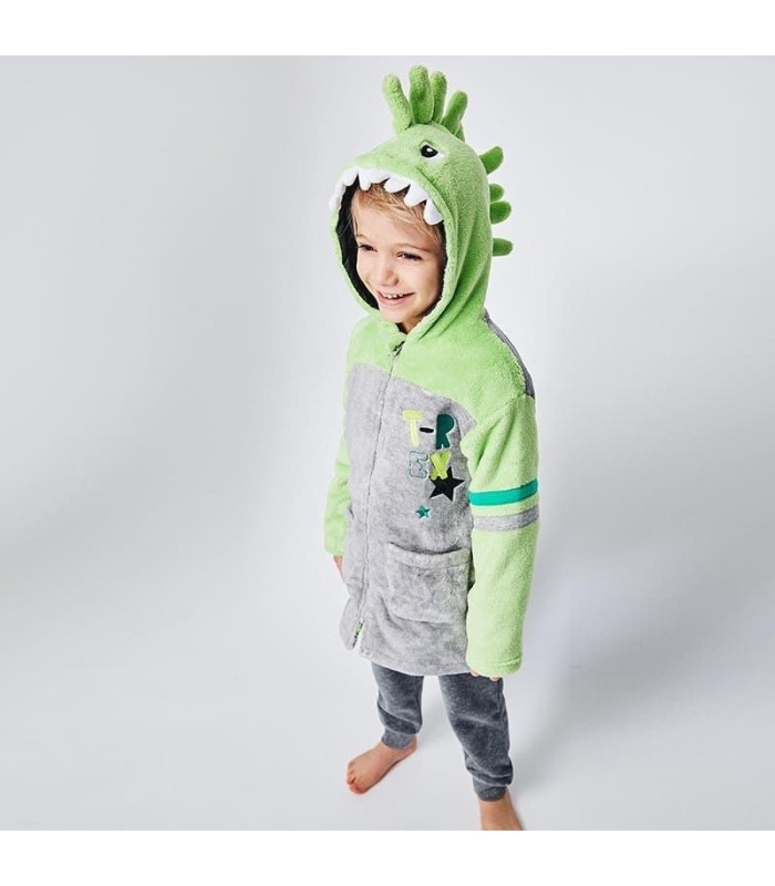 Bata Infantil Niño Coralina "T-REX" Verde