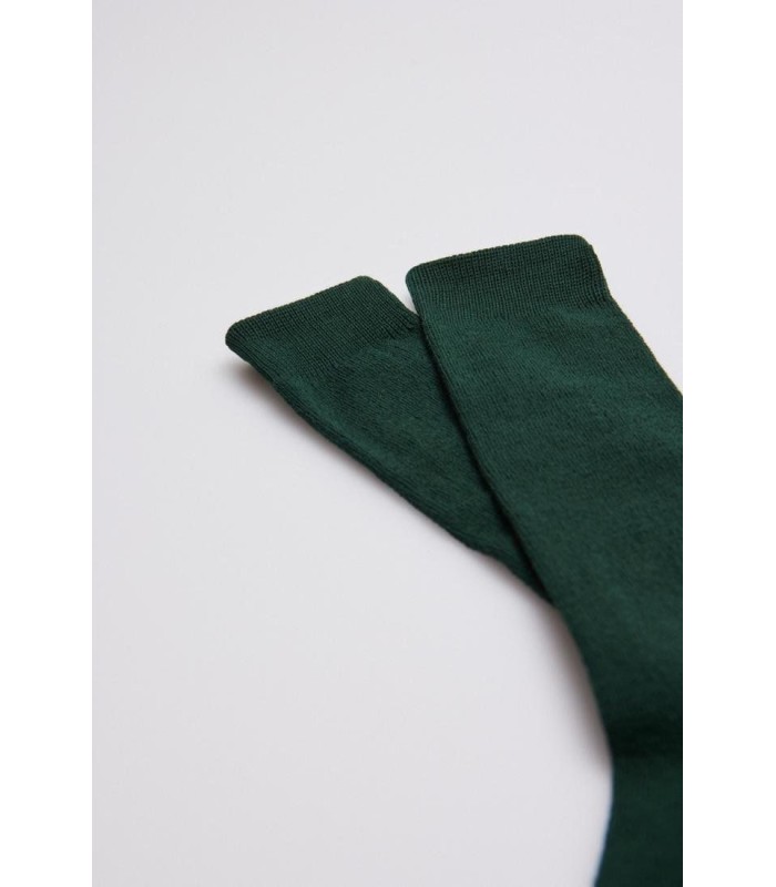 Calcetín Intantil Colegial Largo  Verde Botella 2815