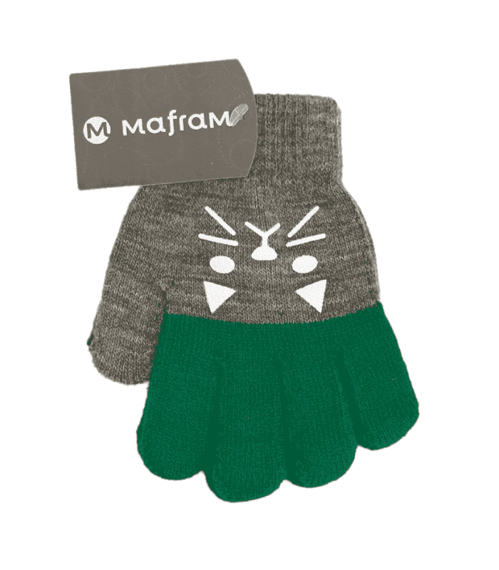 Guantes Infantiles Verdes Elásticos