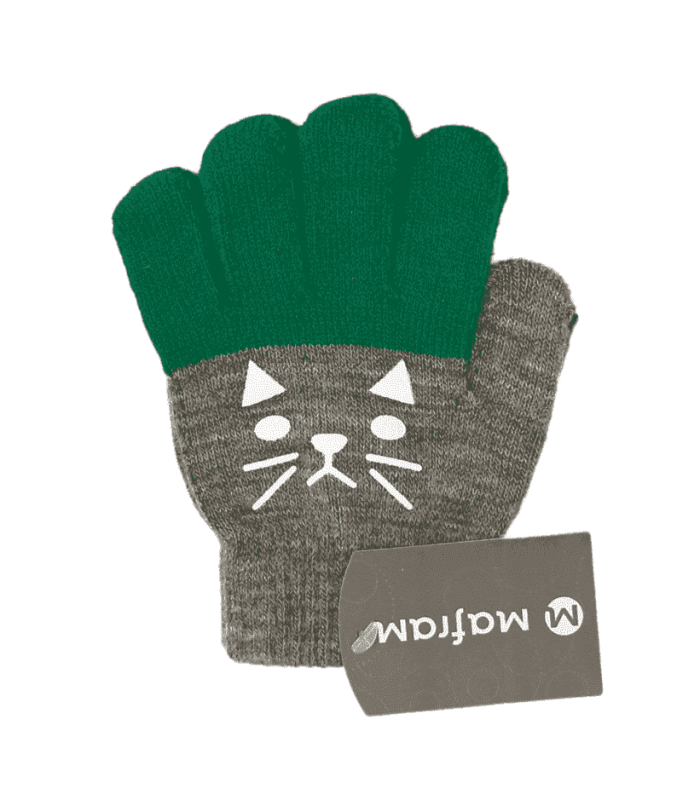 Guantes Infantiles Verdes Elásticos