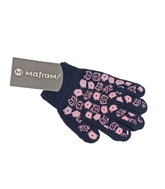 Guantes Infantiles Azul Marino Elásticos