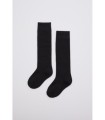 Calcetin Intantil Colegial Largo  Negro 2815