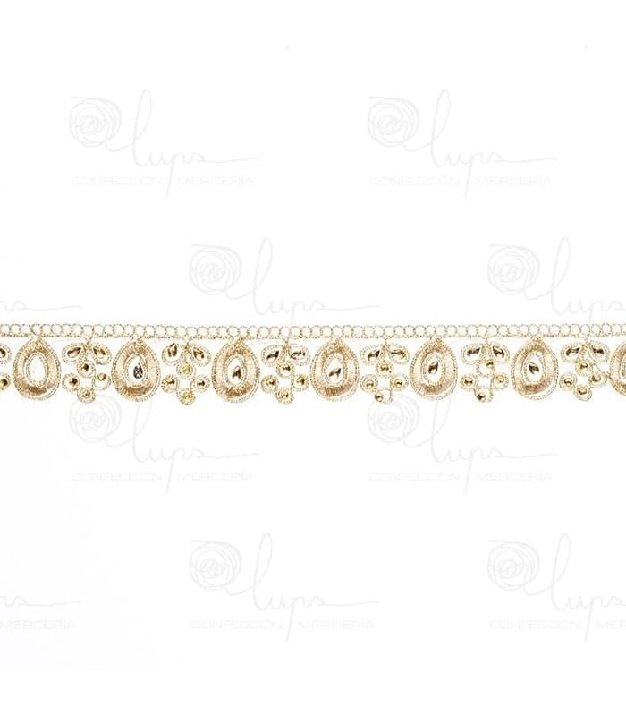 Galón Pedrería 8174 Oro y Plata