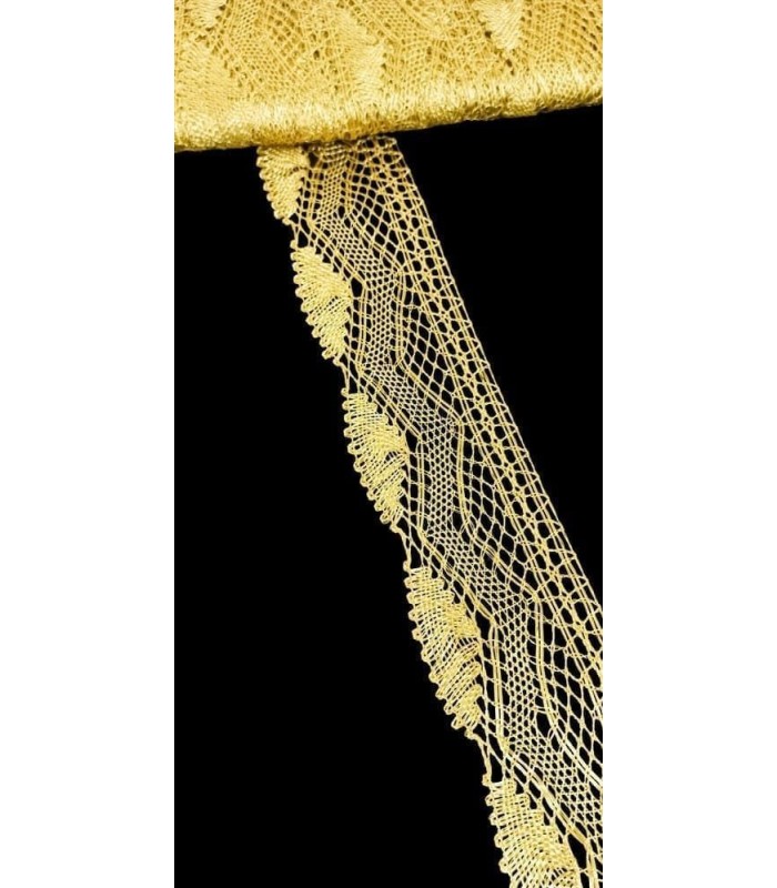 Puntilla de Hilo Metalizada. 5.5 cm