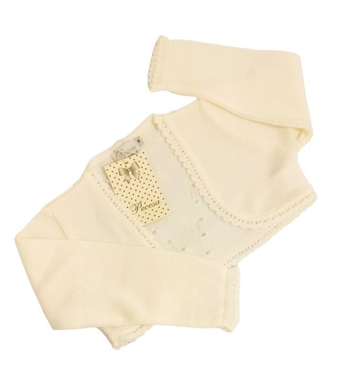 Chaqueta Perlé Niña Color Marfil Talla 5 Años