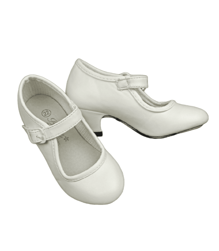 Zapatos Flamenca Niña Blancos