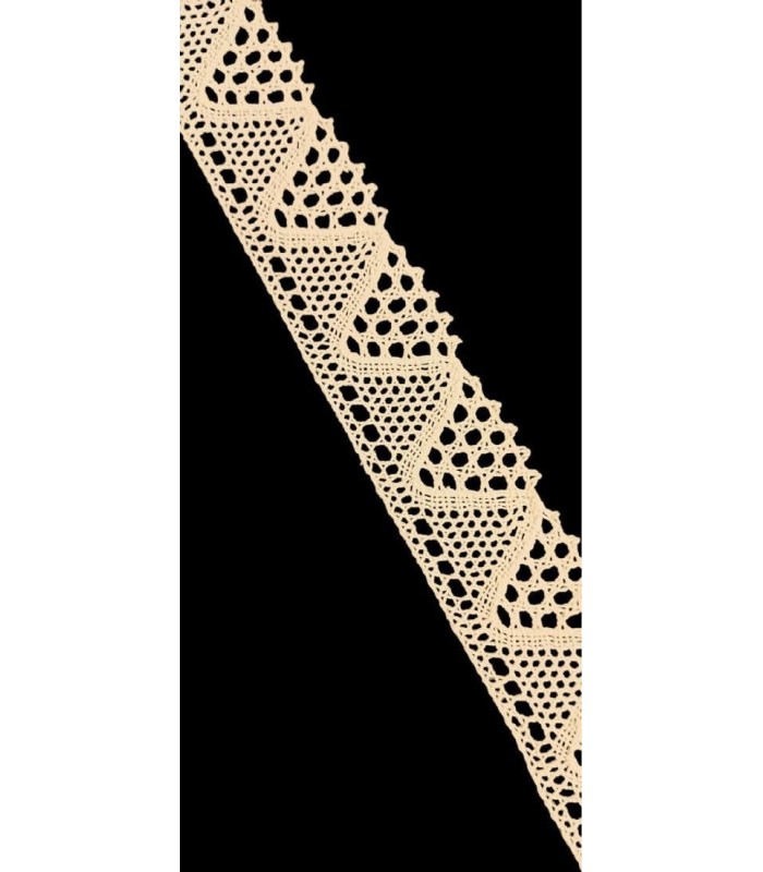 Encaje Bolillo Color Marfil 3.5 cm