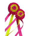 Divisa Taurina Fucsia y Amarilla