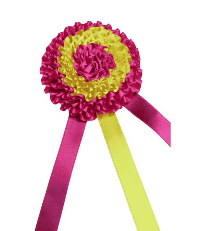 Divisa Taurina Fucsia y Amarilla