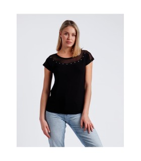 Camiseta Mujer Punto - Detalle Cuello 43488 Admas