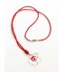Colgante Rojo de Cristal Flor para Mujer