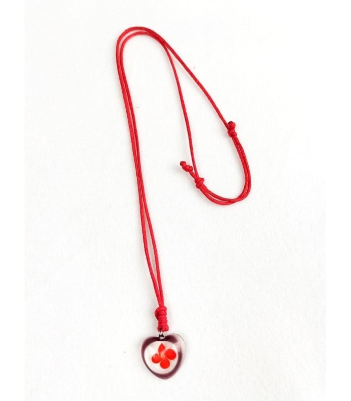 Colgante Rojo de Cristal para Mujer