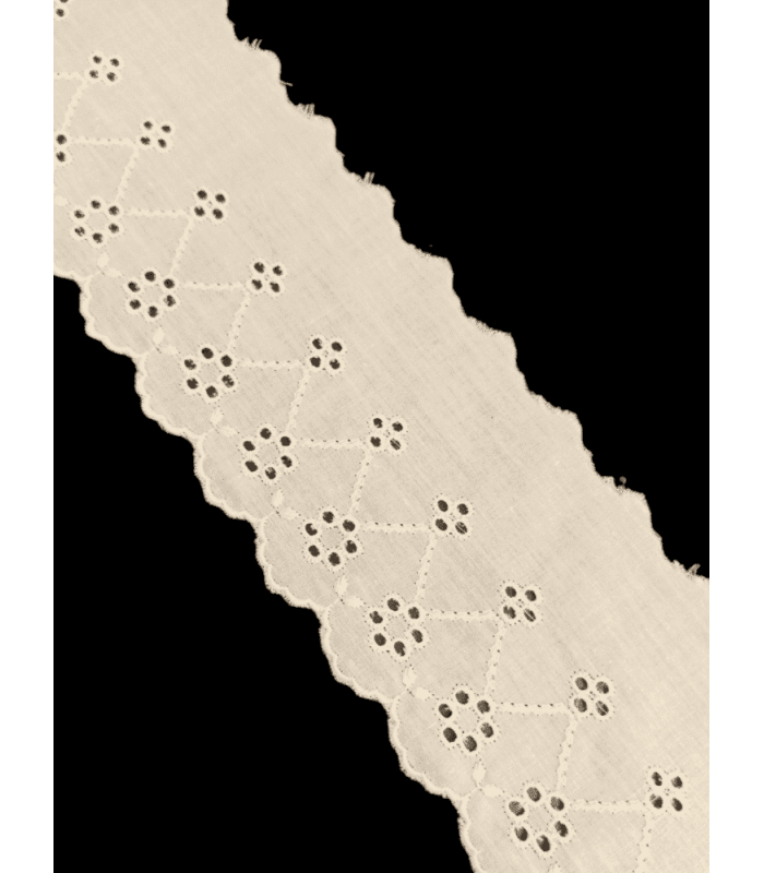 Tira Bordada Marfil 8Cm