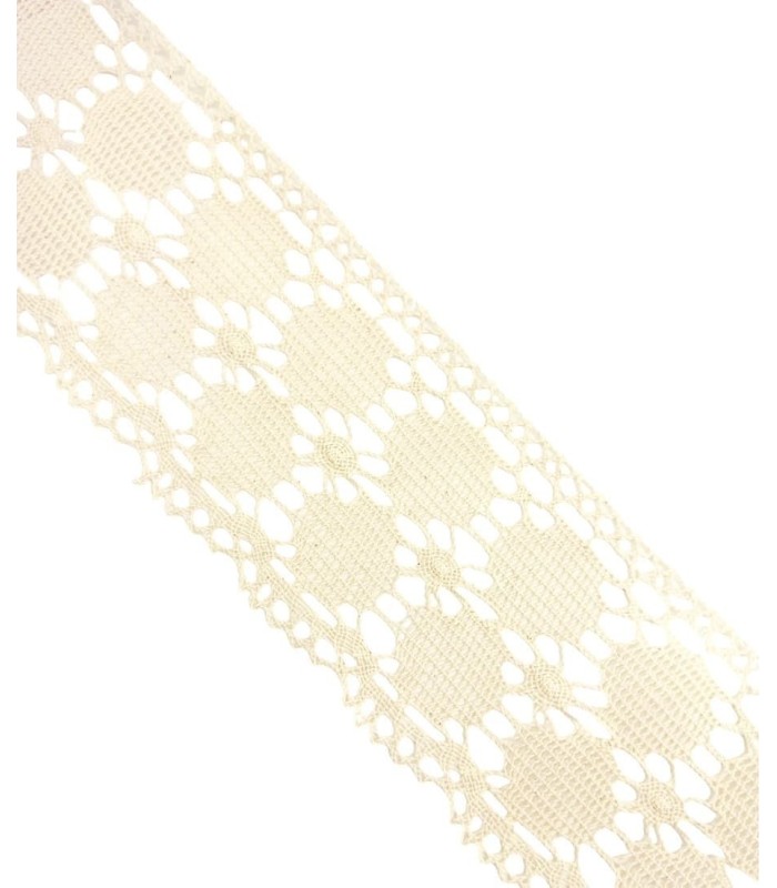 Encaje de Bolillo Beige  9 Cm