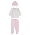Conjunto Jubón y Polaina con Gorro "Stars" - Rosa