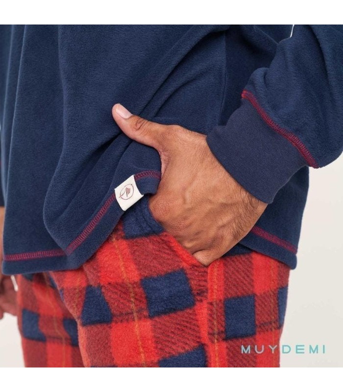 Pijama Hombre Micro Polar "Mistery" 370207 Muydemi