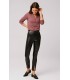 Pantalón Mujer Efecto Piel Con Costura Negro 70295 Ysabel Mora