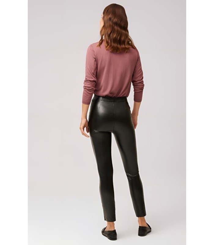Pantalón Mujer Efecto Piel Con Costura Negro 70295 Ysabel Mora