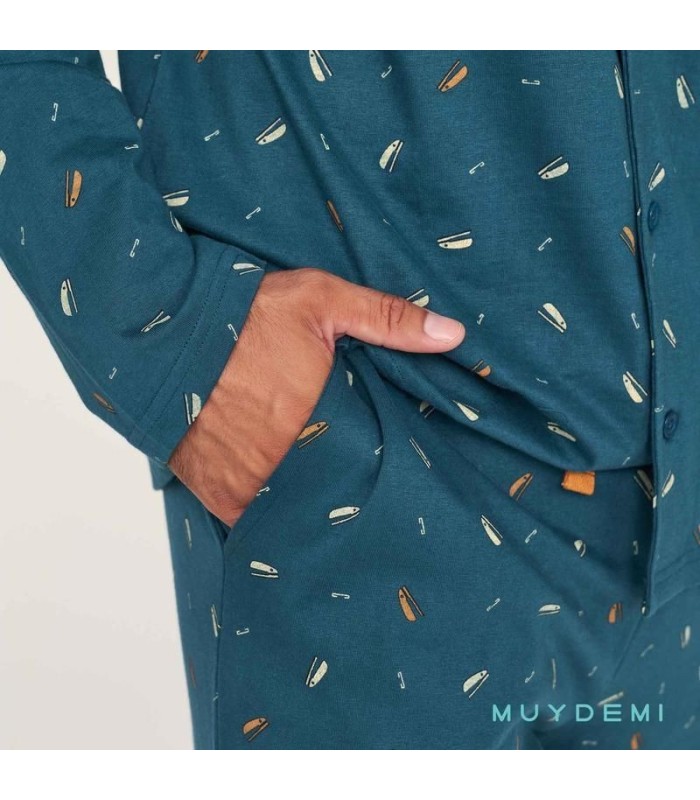 Pijama Invierno Hombre 'Office' 370020 Muydemi