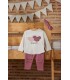 Conjunto Bebé 3 Piezas 25340 Ysabel Mora - Blusa, Pantalón y Diadema