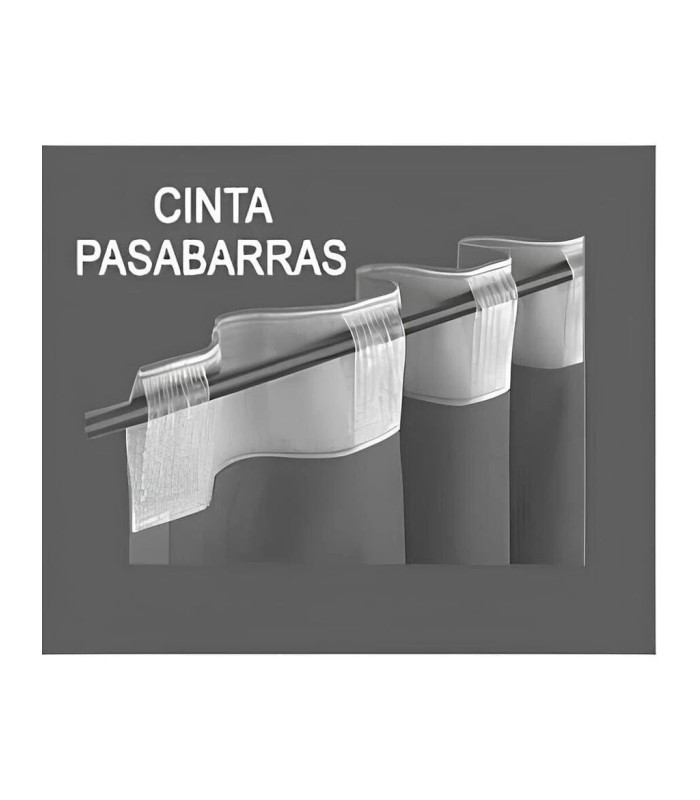 Cinta Cortinas Pasabarras Transparente 100MM