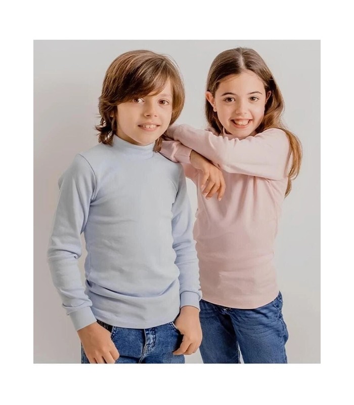 Camiseta Infantil Cuello Semicisne Color M2007 Calamaro